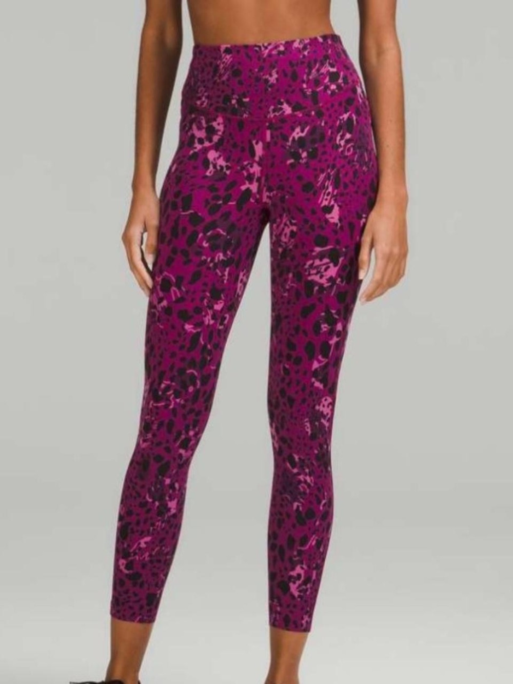 High-Waist Magenta Print Performance Leggings